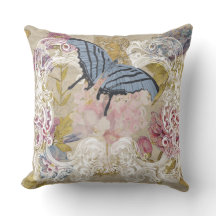 Colagem Romântica Floral da Borboleta Vintage