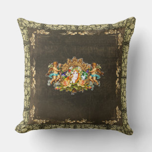 Almofada Colagem Vintage Retro com rendas e flores