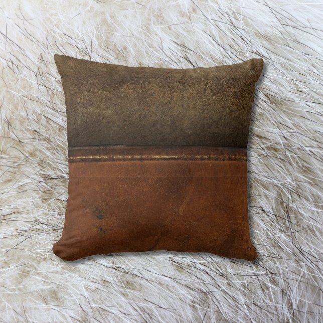 Almofada Colar Para Cima, Tan Faux Leather (Criador carregado)