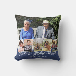 Almofada Colar Personalizado Agradecido com 6 Fotos em Cor 