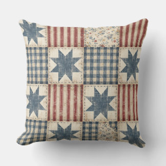 Almofada Colcha de Retalhos Americana Rústica