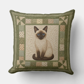Almofada Colcha Falsa de Gato Siames
