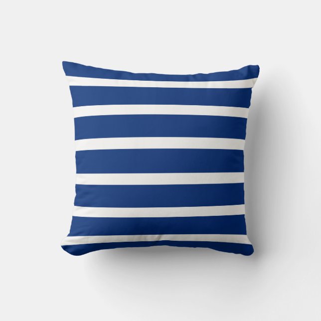 Almofada Coleção de Folhas de Monstera Catalina Blue Stripe (Frente)