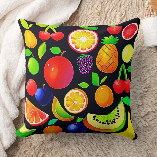 Almofada Coleção de Frutas Brilhante (Cobertor)