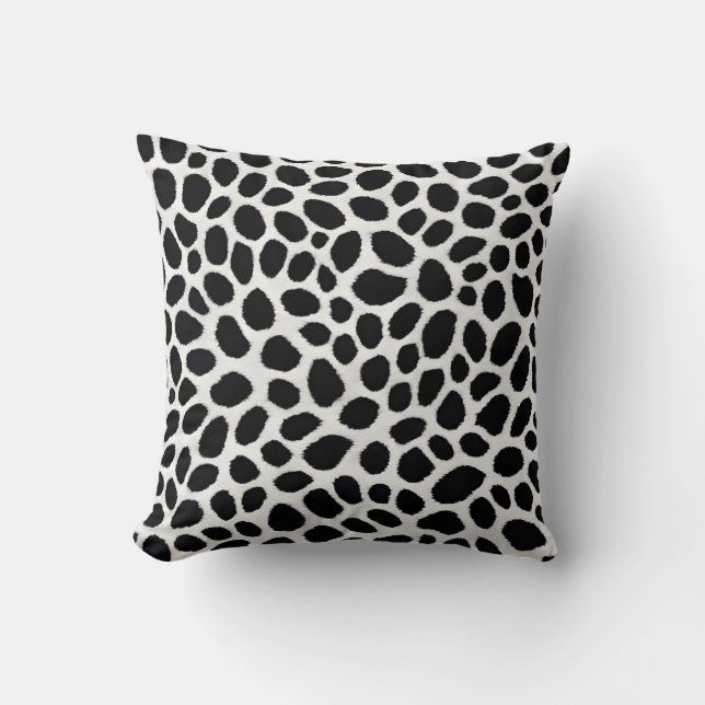 Almofada Coleção de Luxo de Leopardo Branco Elegante (Frente)
