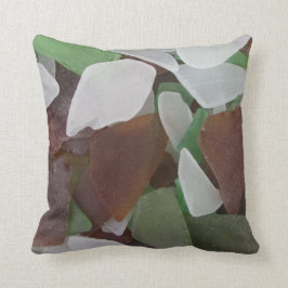 Almofada Coleção de Vidros do Mar Foto Terra Praia do Tom