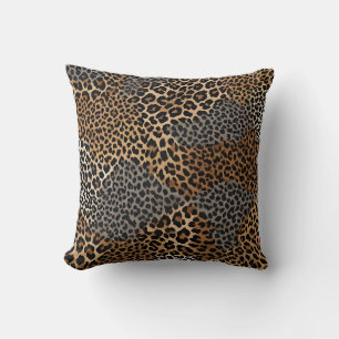 Almofada Coleção Elegante Branca de Leopardo Moderno de Lux