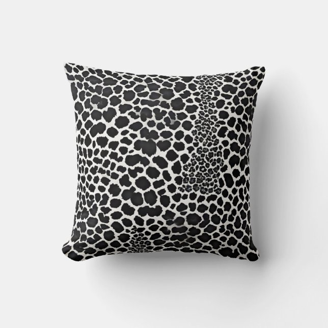 Almofada Coleção Elegante de Leopardo Branco Moderno de Lux (Frente)