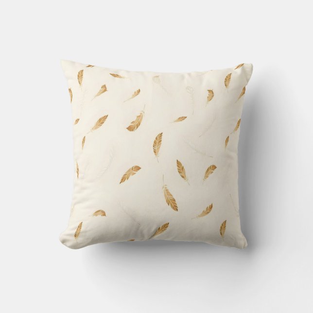 Almofada Coleção Luxuosa Moderna Boho Feathers (Frente)