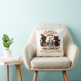 Almofada Coleção Personalizada de Família de Gato Preto de