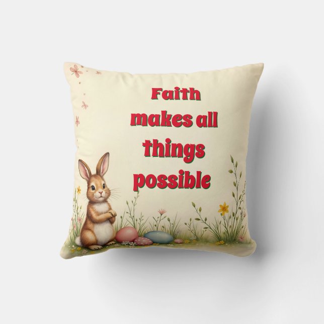 Almofada Coleção Popular de Pequenas Páscoas de Coelho (Verso)