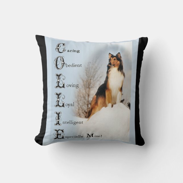 Almofada Colie É... Rough Collie Lovers Art (Frente)