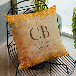 Almofada Colírio Dourado com toque rústico