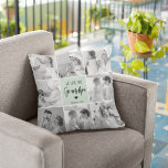 Almofada Collage Photo Best Grandpa Ever Pastel Mint Gift<br><div class="desc">Esta bela foto de colagem é a maneira perfeita de expressar seu amor pelo seu avô. Apresentando a mensagem sentida "Nós te amamos, vovô" em letras elegantes contra um fundo pastel de menta, esta peça captura o calor e afeto que você sente pelo seu avô. O design de colagem permite...</div>