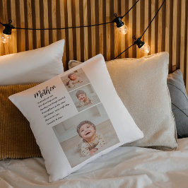 Almofada Collage Photo & Best Mãe Cote Lovely Gift