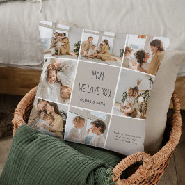 Almofada Collage Photo Mãe Nós Amo-Te - Personalizado