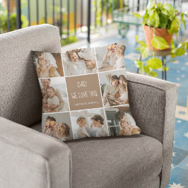 Almofada Collage Photo Pai We Love You Happy Dia de os pais
