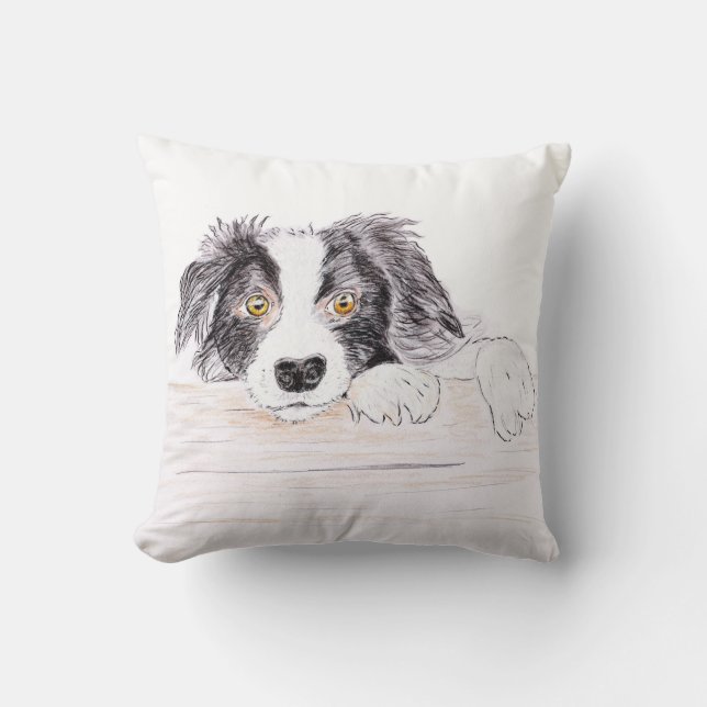 Almofada Collie de fronteira (Frente)