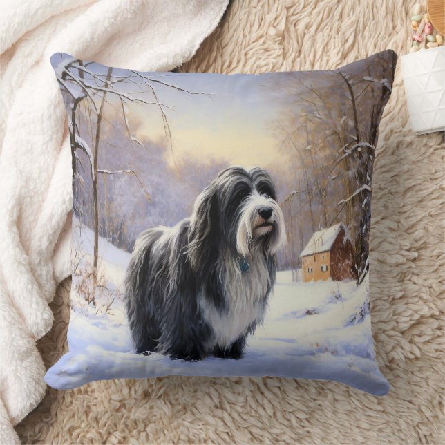Almofada Collie, deixe nevar o Natal (Cobertor)