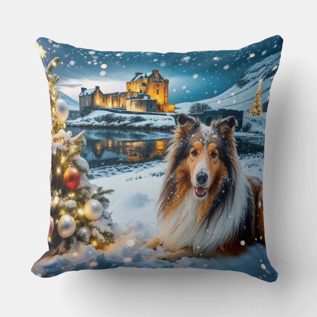 Almofada Collie Holiday  (Frente)