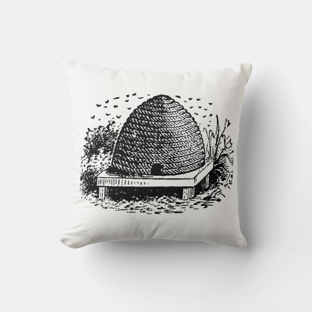 Almofada Colmeia de abelhas #1 Heraldic Vintage (Frente)