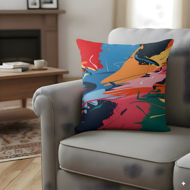 Almofada Coloração AbstarctVibrante (Criador carregado)