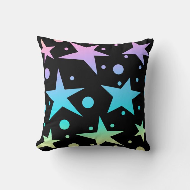 Almofada Coloração de Estrelas de Ombre e Bolinhas (Frente)