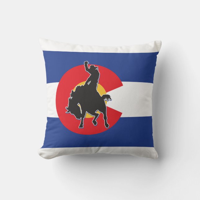 Almofada Colorado Flag Cowboy (Frente)
