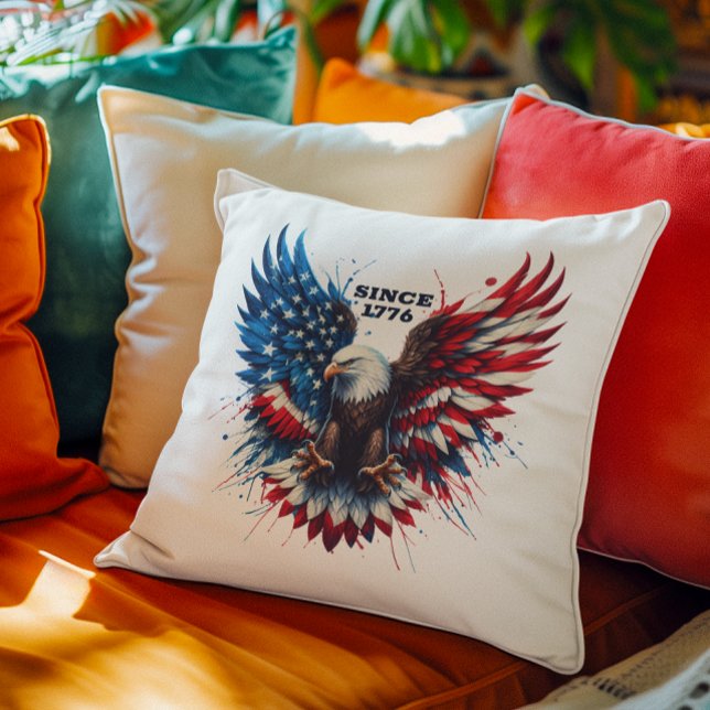 Almofada Colores Patrióticos América Bold Eagle (Criador carregado)