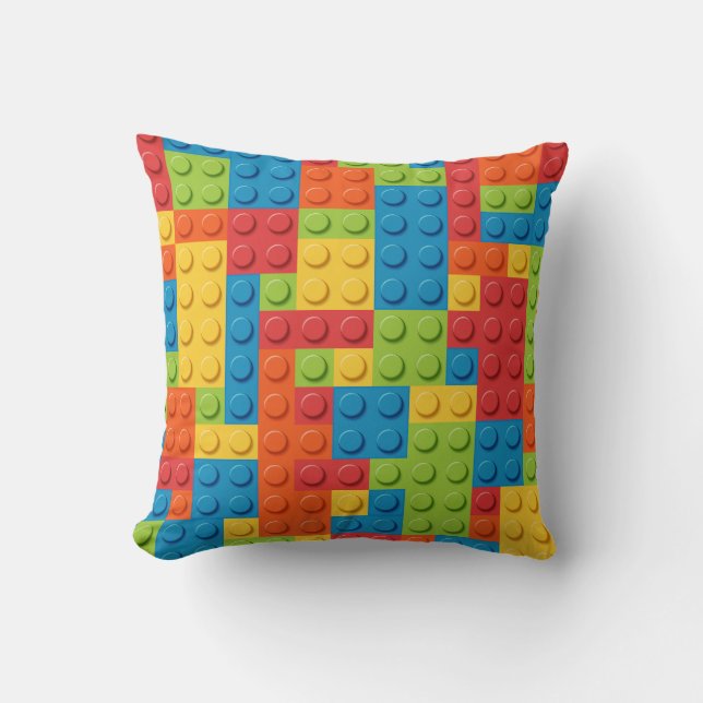 Almofada colorful bricks kids pattern (Frente)