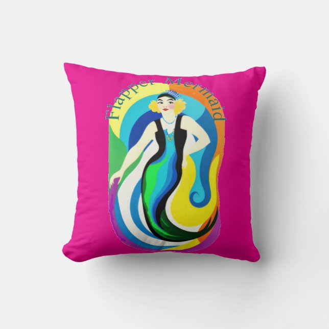 Almofada Colorful Flapper Mermaid Thunder_Cove (Frente)