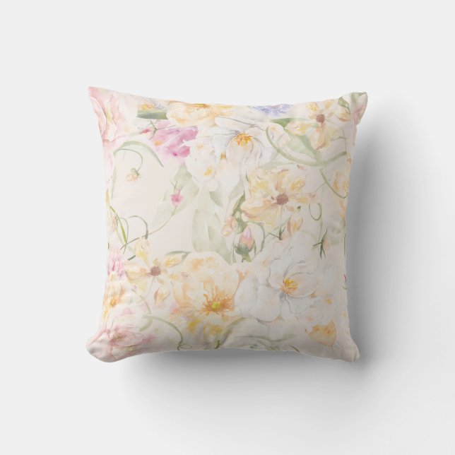 Almofada Colorful Floral Pattern Pillow (Frente)