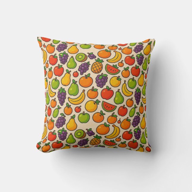 Almofada Colorful fruits patterned (Frente)
