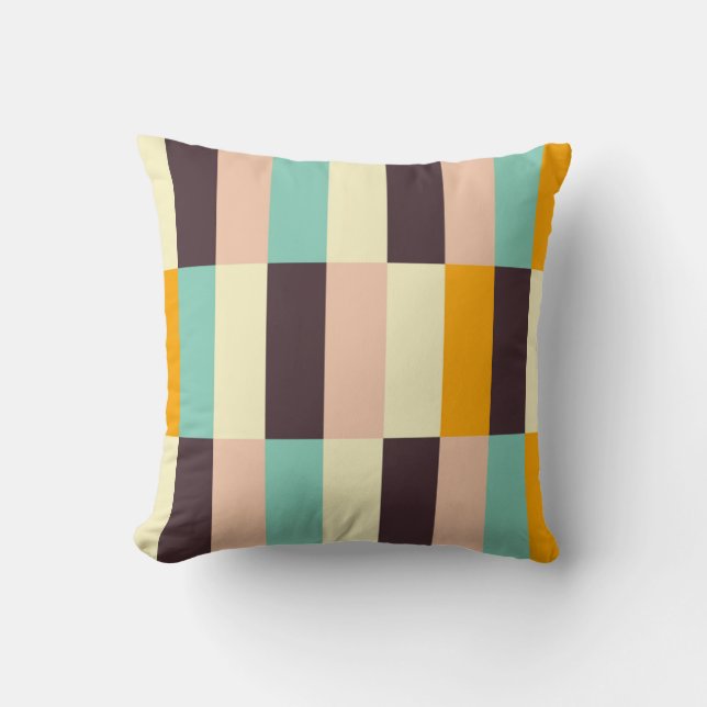 Almofada Colorful geometric pattern with vertical stripes  (Frente)