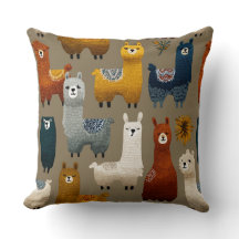 Colorful Llamas And Alpacas Mingle