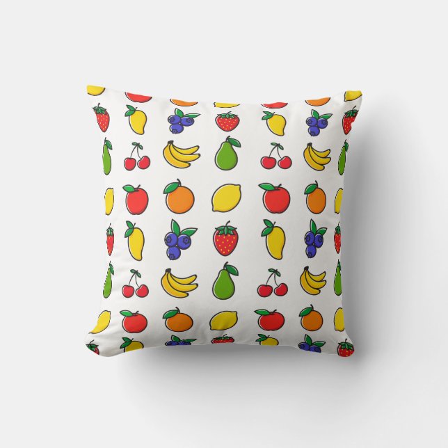 Almofada Colorful Mixed Fruit Pattern (Frente)