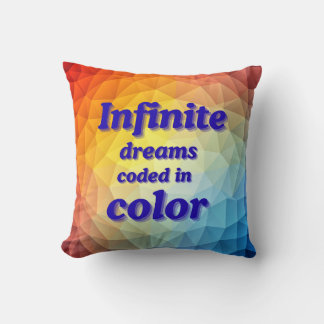 Almofada Colorful Motivational Quote Throw Pillow 