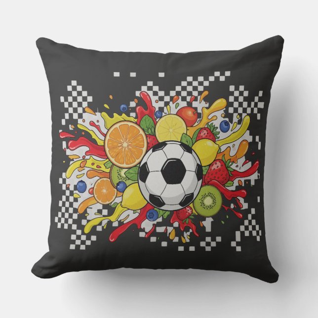 Almofada Colorful Soccer Checkerboard (Frente)