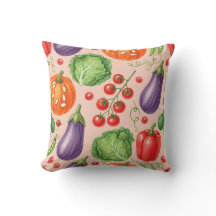 Colorful Vegetable Pattern Illustration