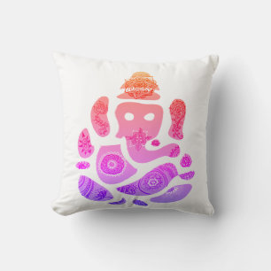 Almofada Colorfull Ganesha Elepnat Deus Joga Cushion
