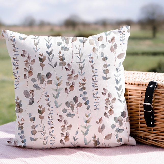 Almofada Colorida Eucalyptus Watercolor (Criador carregado)