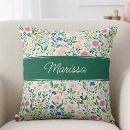 Almofada Colorida Floral Personalizada