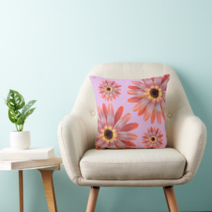 Almofada Colorida Gerbera Daisy Floral Travesseiro decorati