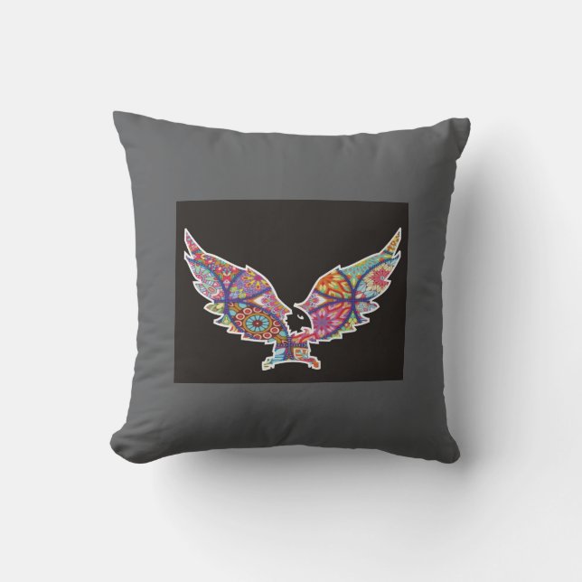 Almofada Colorida Mandala Eagle Design Cushion (Frente)