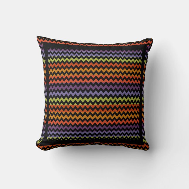 Almofada Colorida Modern Chevron Zigzag (Frente)
