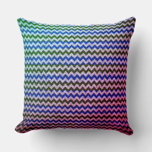 Almofada Colorida Visão Colorida das Stripes Chevron Coleti