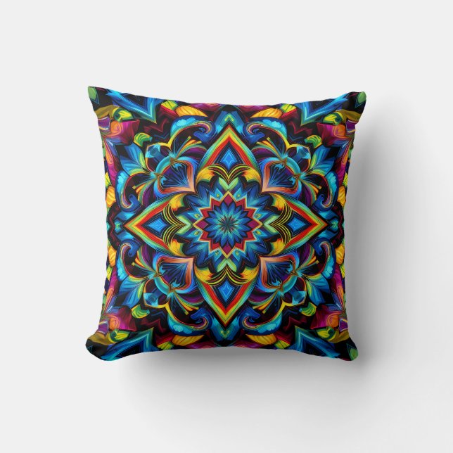 Almofada Colorido Kaleidoscope Mandala Design Mug, almohada (Frente)