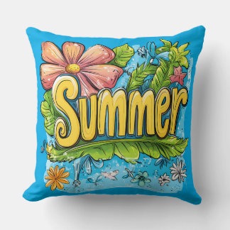 Almofada Colorido Travesseiro Decorativo Tropical de "Verão