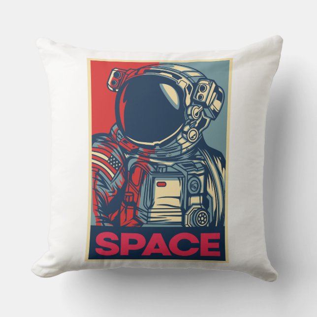 Almofada Colorir Espaço Moderno do Astronauta (Frente)