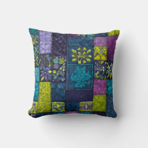 Almofada Colorir Travesseiro decorativo Quilt Art Square